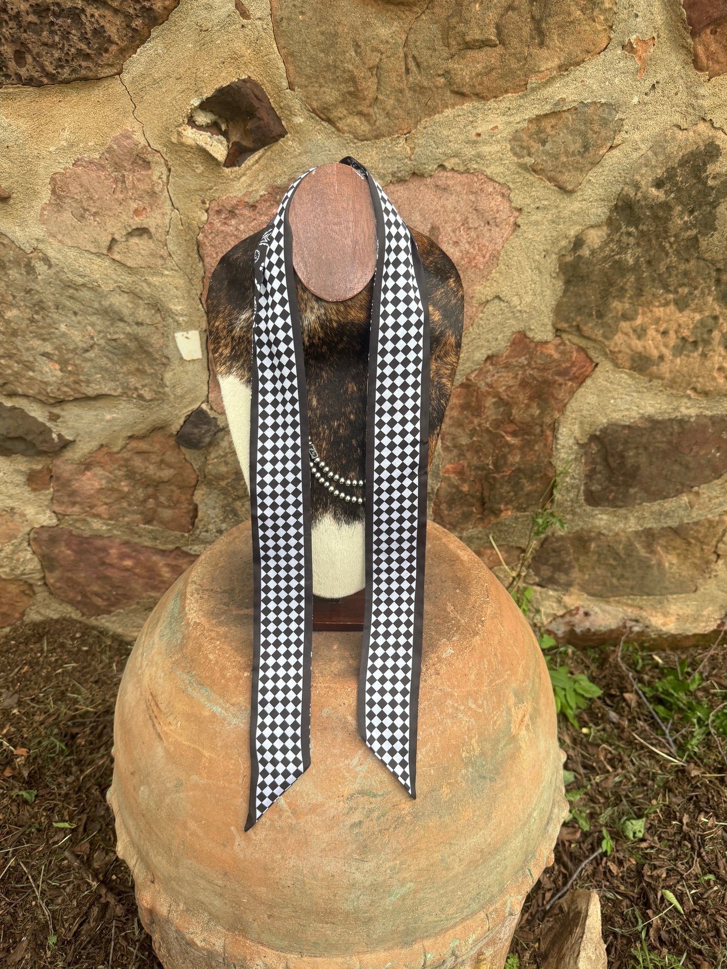 Paisley and checkered scarf