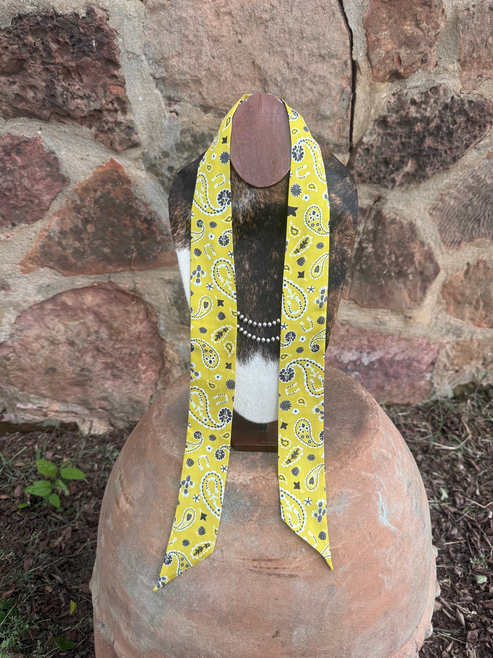 Paisley and checkered scarf