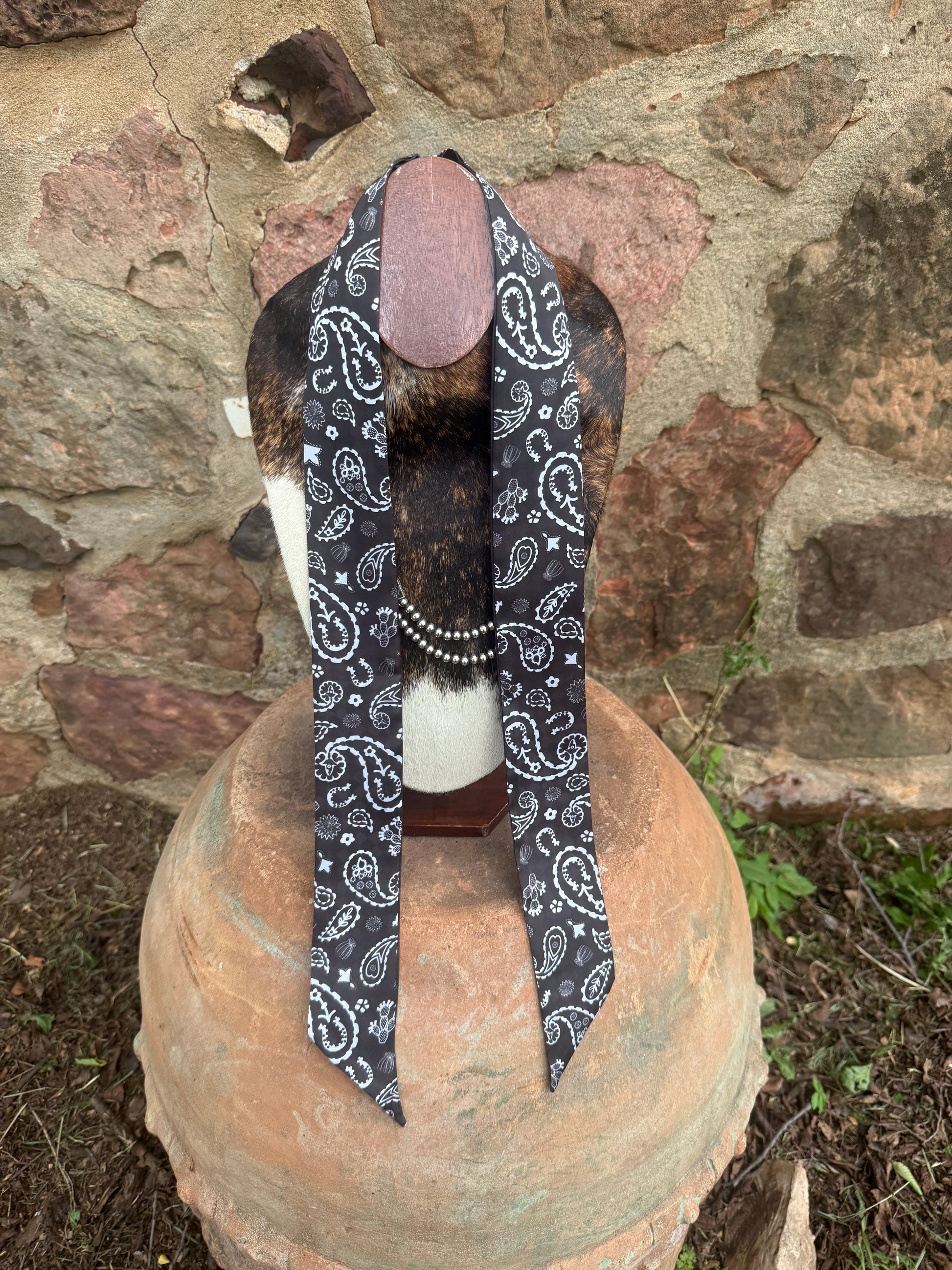 Paisley and checkered scarf