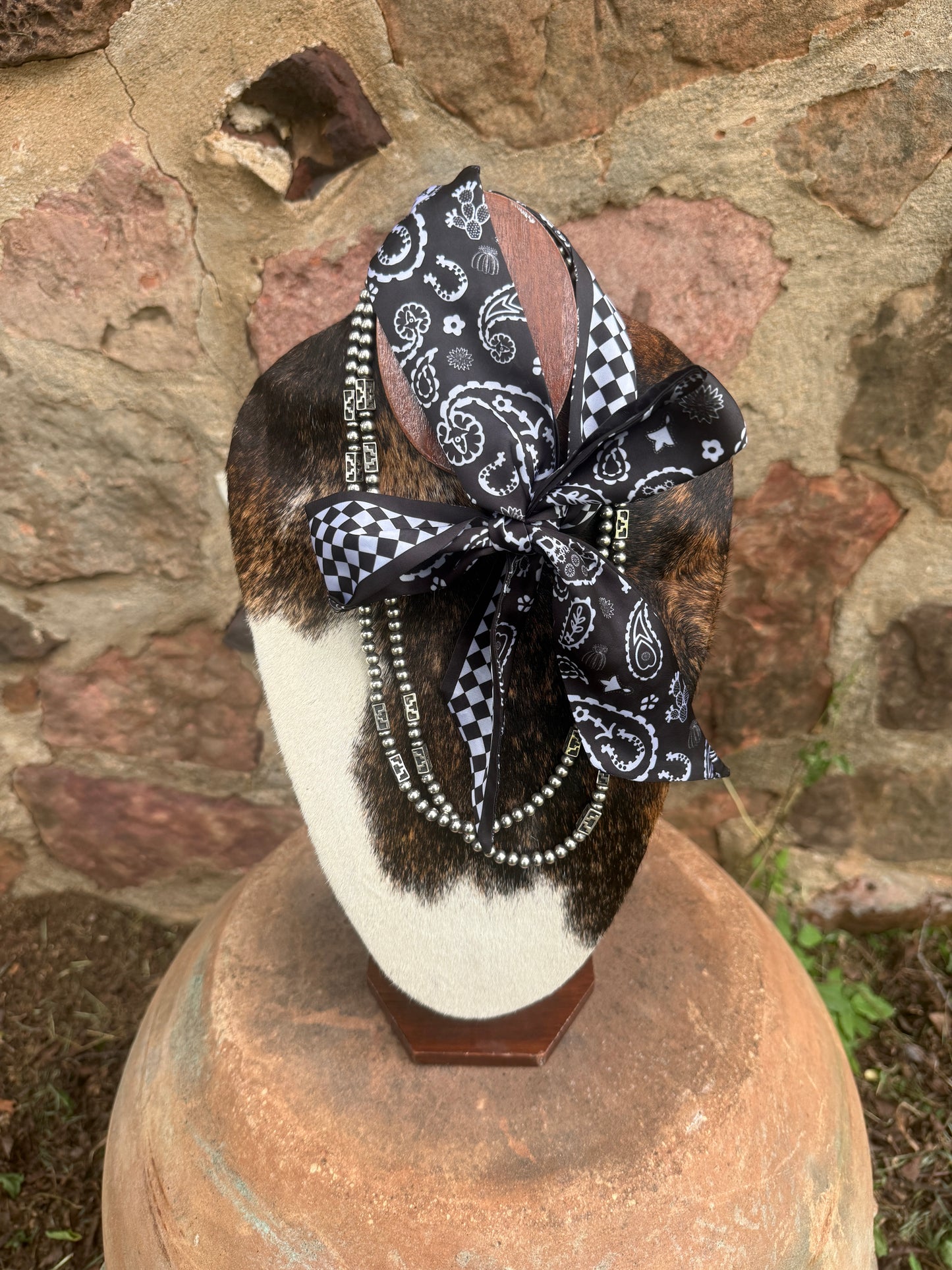 Paisley and checkered scarf