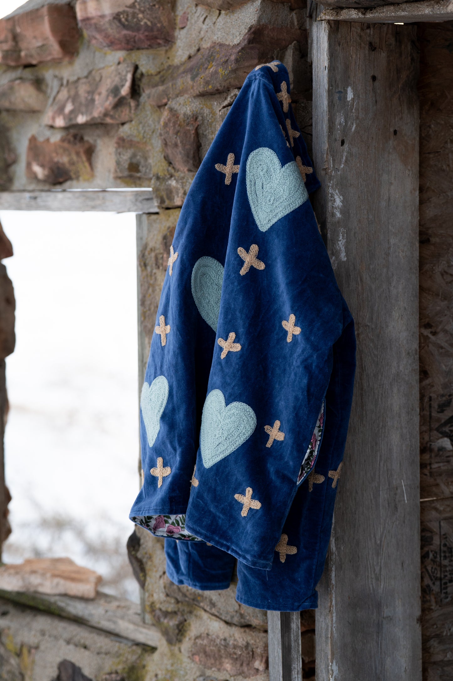 The Midnight Wildflower Velvet Jacket