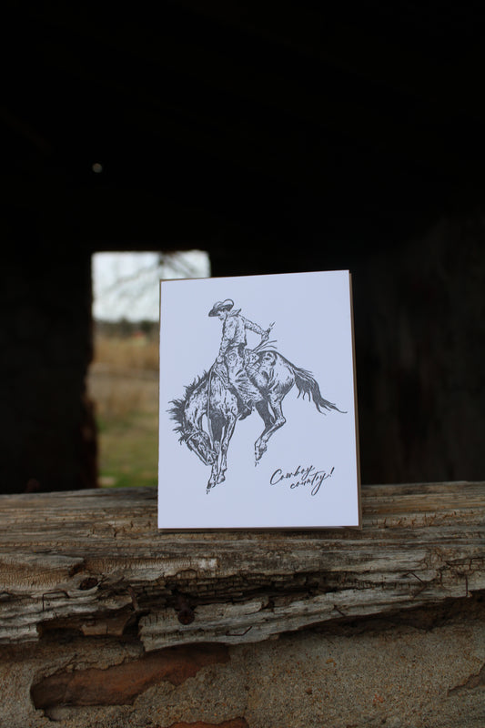 Cowboy No. 1  Letterpress Greeting Card