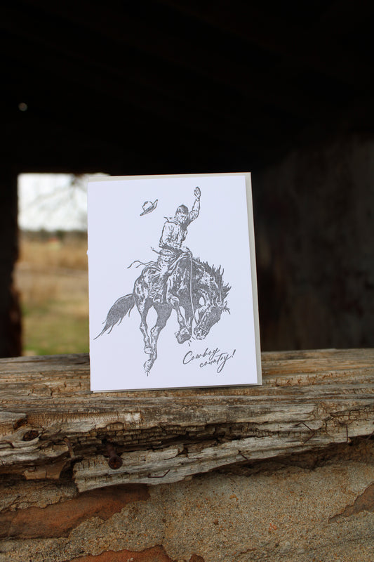 Cowboy No. 2  Letterpress Greeting Card