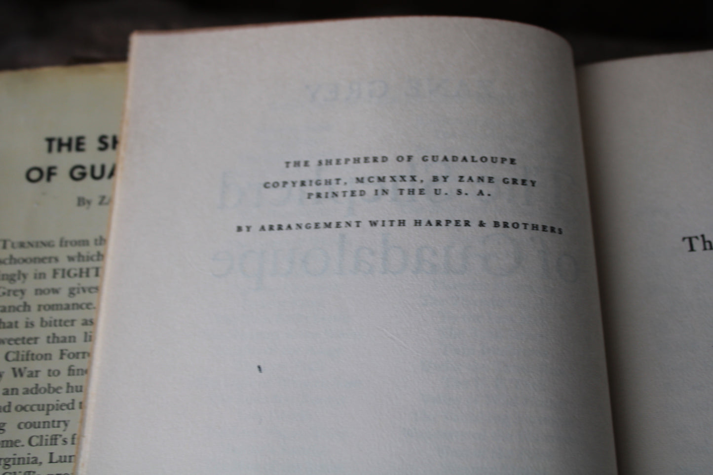 The Shepard of Guadeloupe by Zane Grey