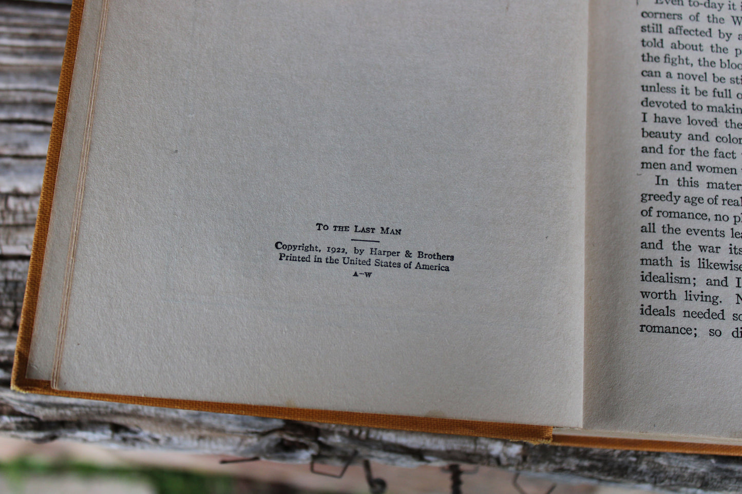 To the Last Man by Zane Grey 1922