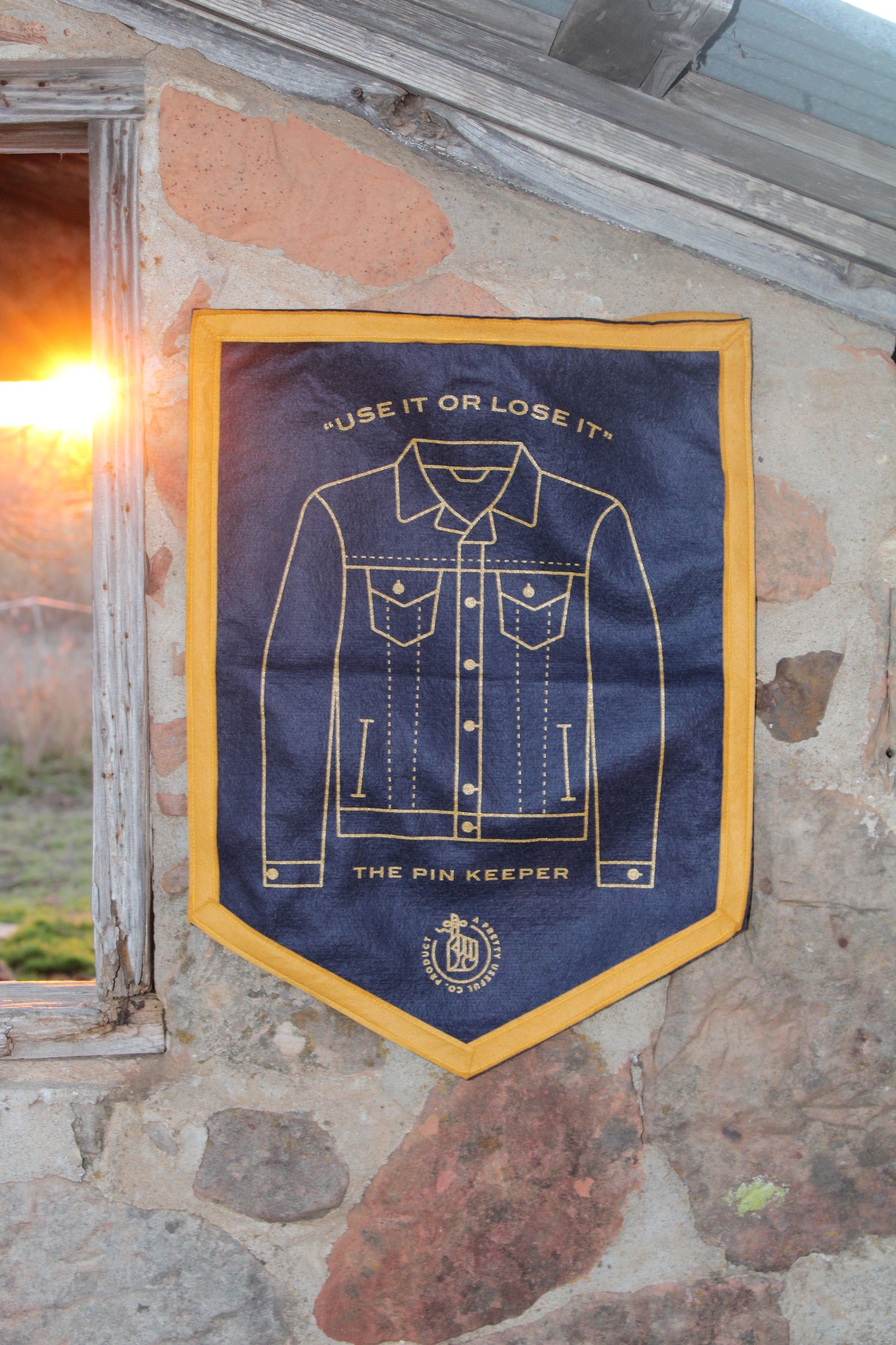 Pin Keepers - Denim Jacket Camp Flag