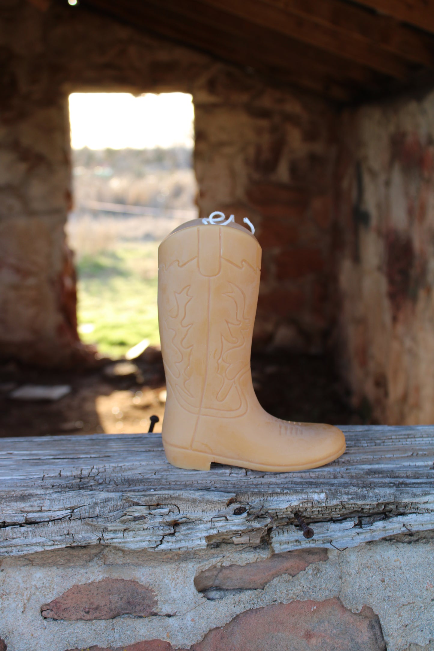 Cowboy Boot Candle