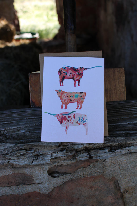 Texas Longhorn Card