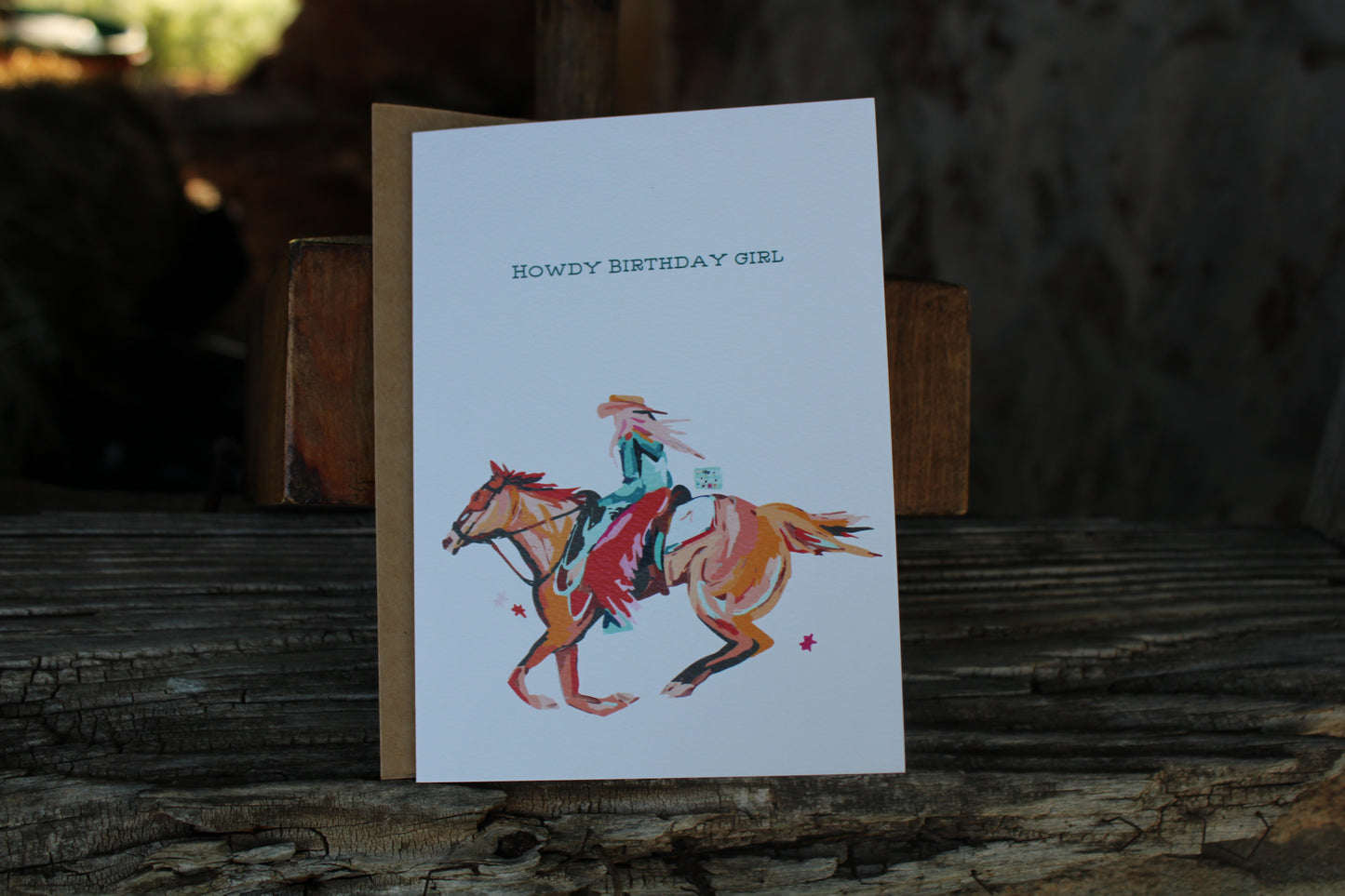 Happy Birthday Cowgirl Card