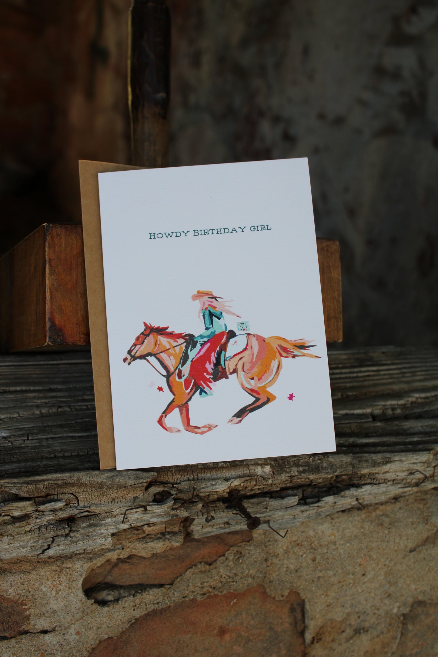 Happy Birthday Cowgirl Card