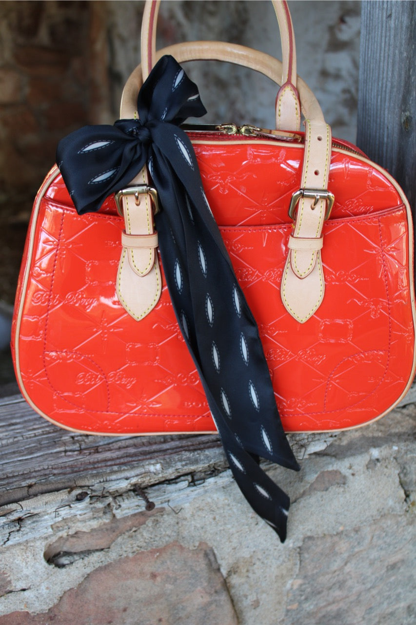 Black twilly orange purse