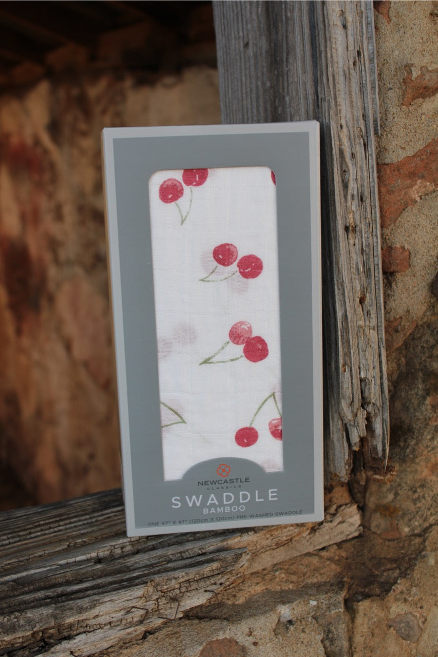 Cherry Bamboo Swaddle