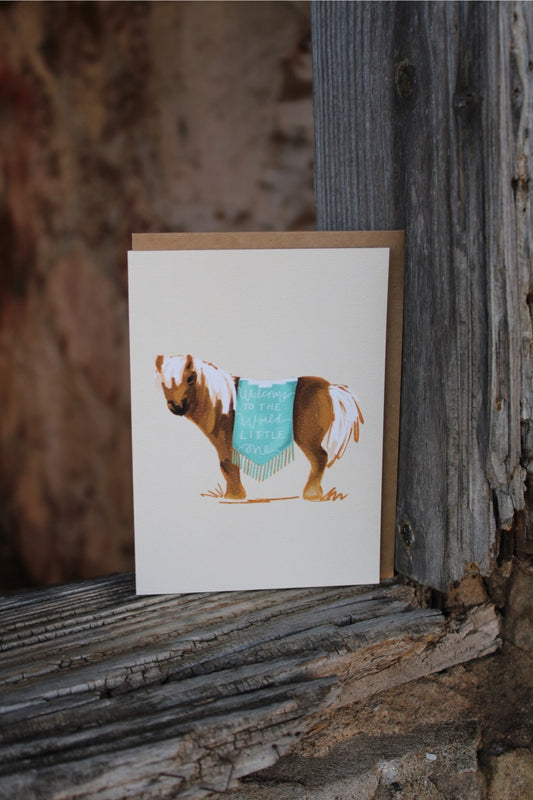 Western Pony Baby Shower Card