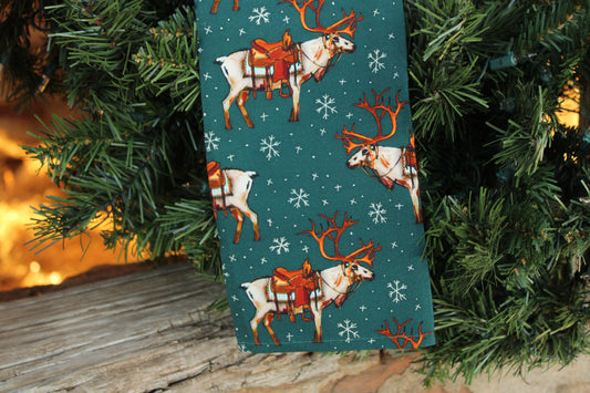 Santa’s Ranch Christmas Kitchen Tea Towel